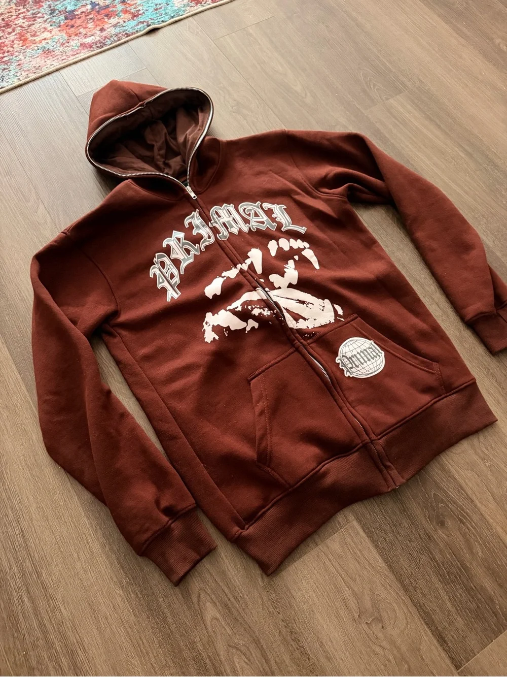 Primal Full Hood Zip Graphic Zip-Up Hoodie Sweatshirt